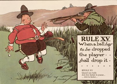 Rule XV: When a Ball Has to Be Dropped the Player Shall Drop It, from 